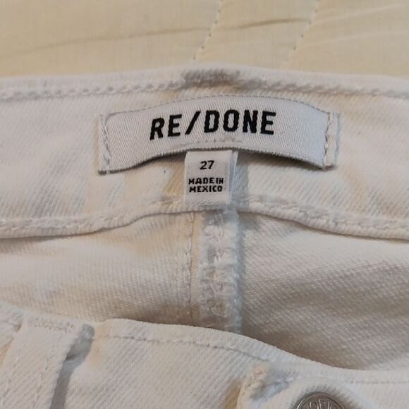 RE/DONE White 70S CROP BOOT Denim Jeans - Picture 9 of 13